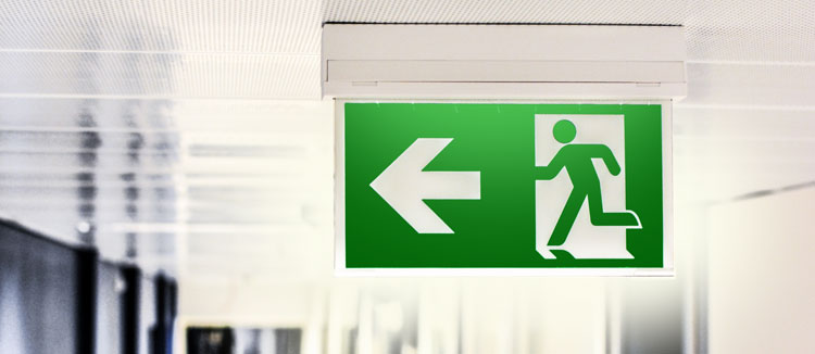 Emergency exit sign and lighting