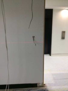 electrical wiring coming out of wall