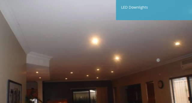 LED downlights in a house